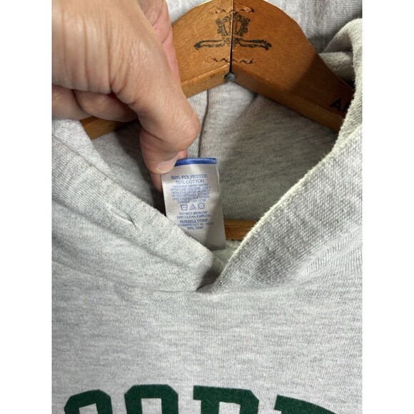 Vintage Y2K Russell Athletic Gray Blank Cotton Men’s Hoodie Size Large - Picture 5 of 14